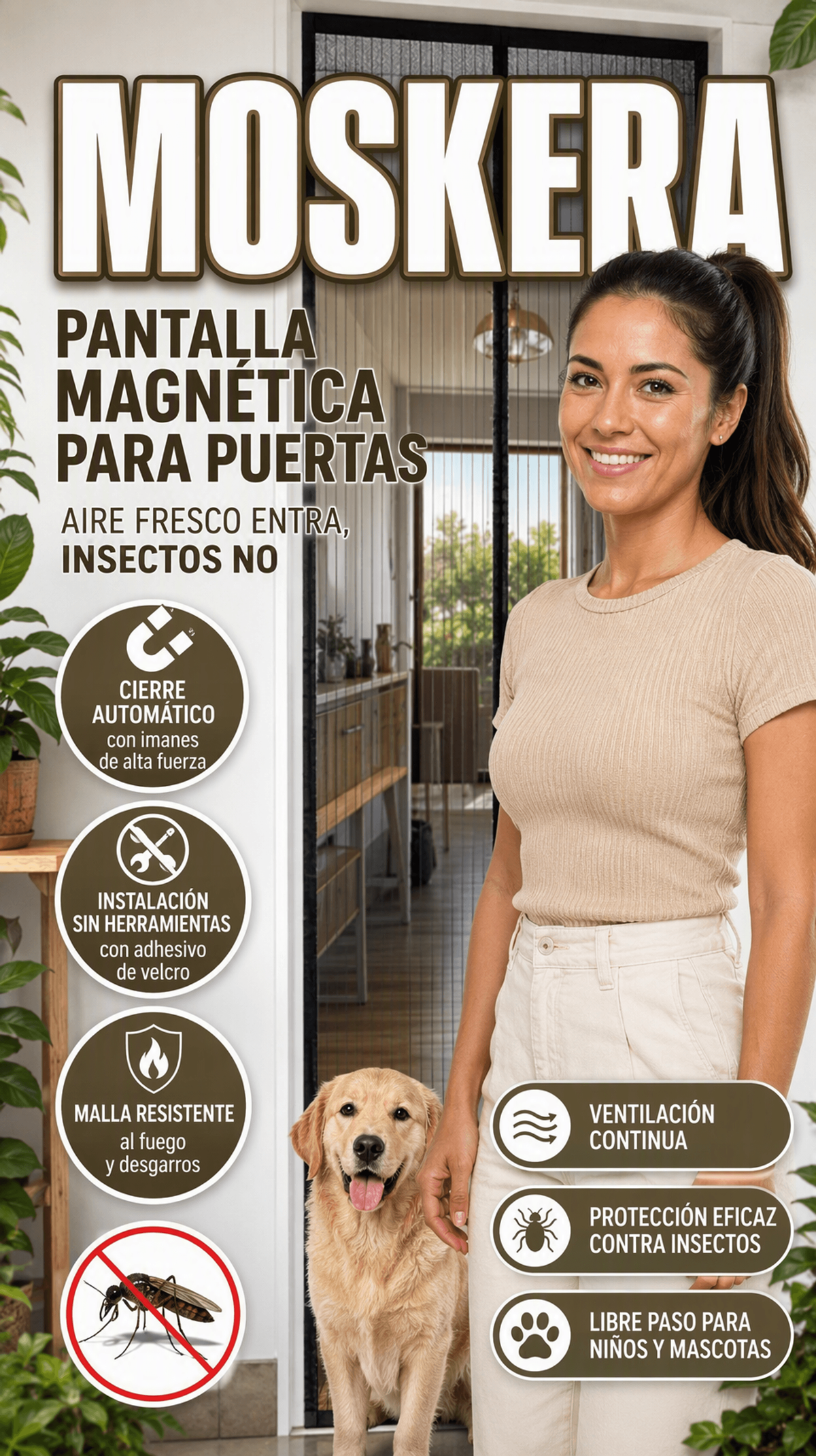Mosquitero Para Puertas Y Ventanas