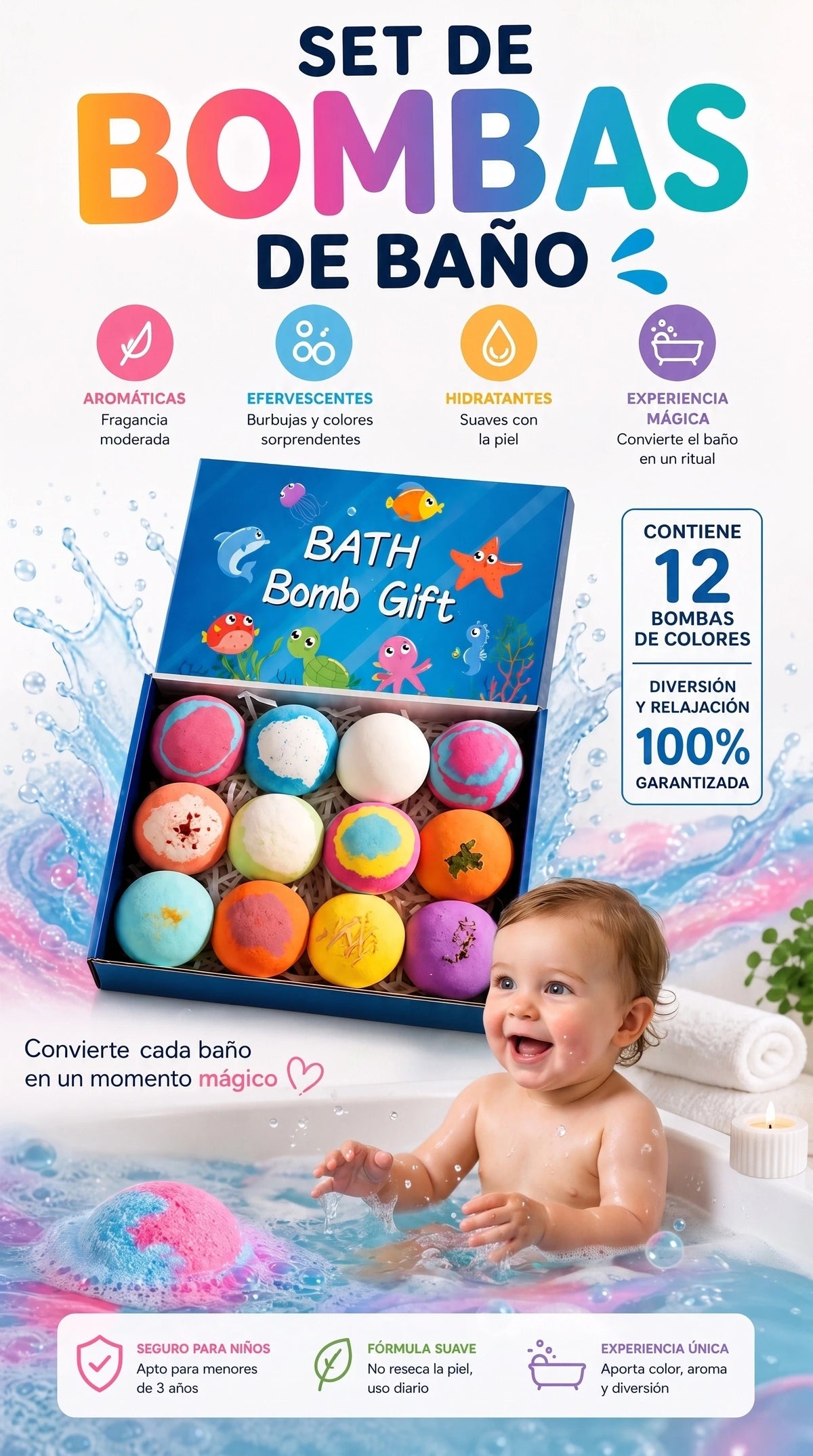 Bombas De Bano Burbujas Tina