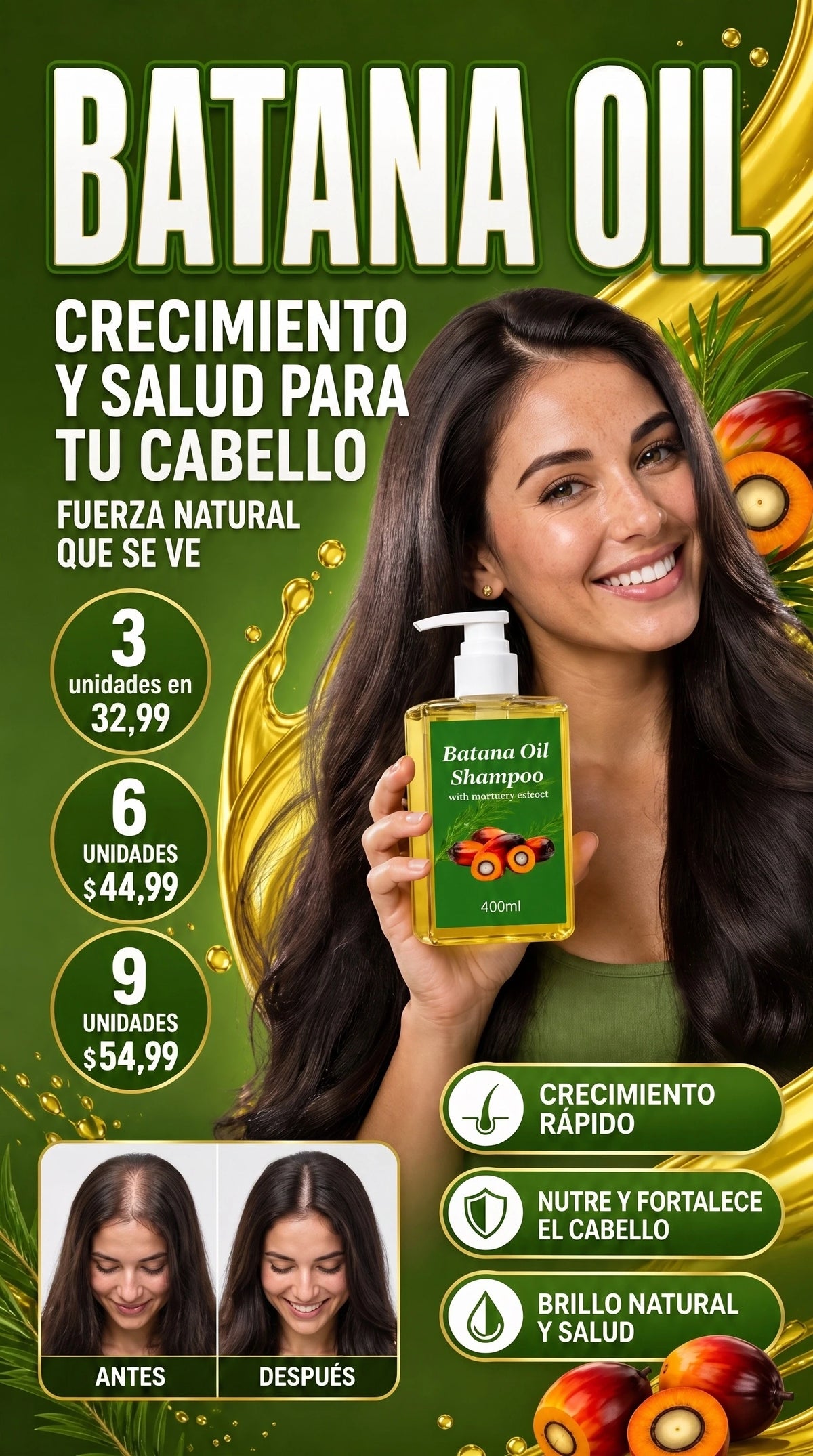 Combo Shampoo de Batana x3