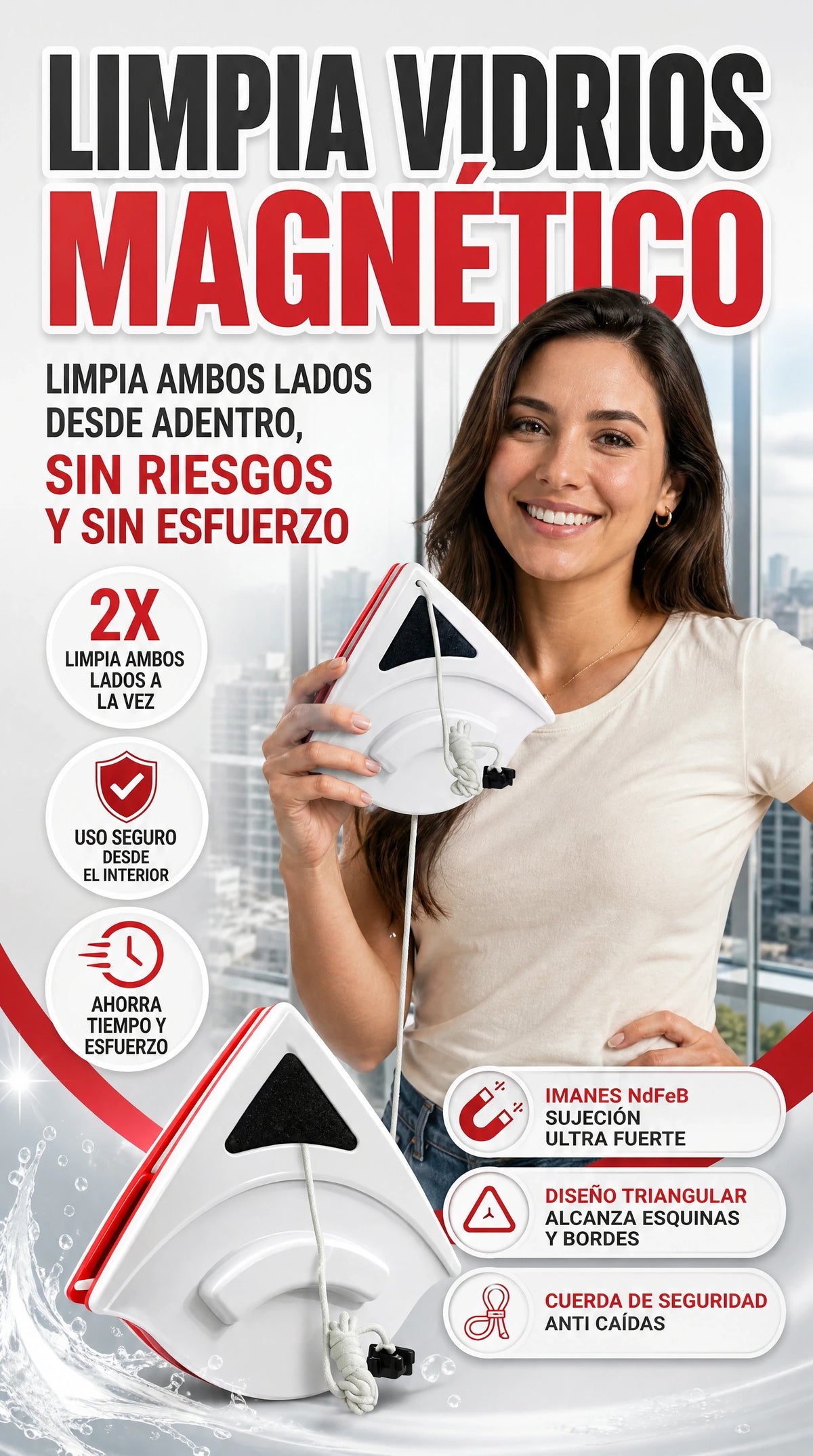 Limpia Vidrios Magentico