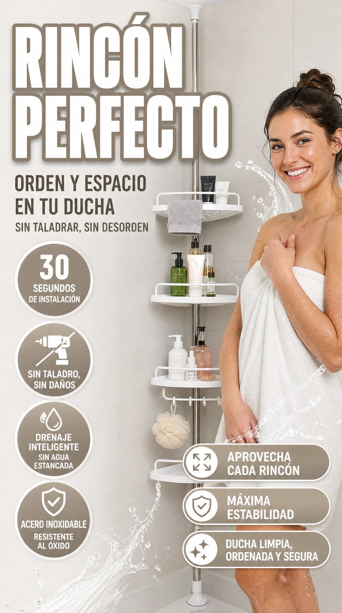 Esquinero De Baño Multifuncional